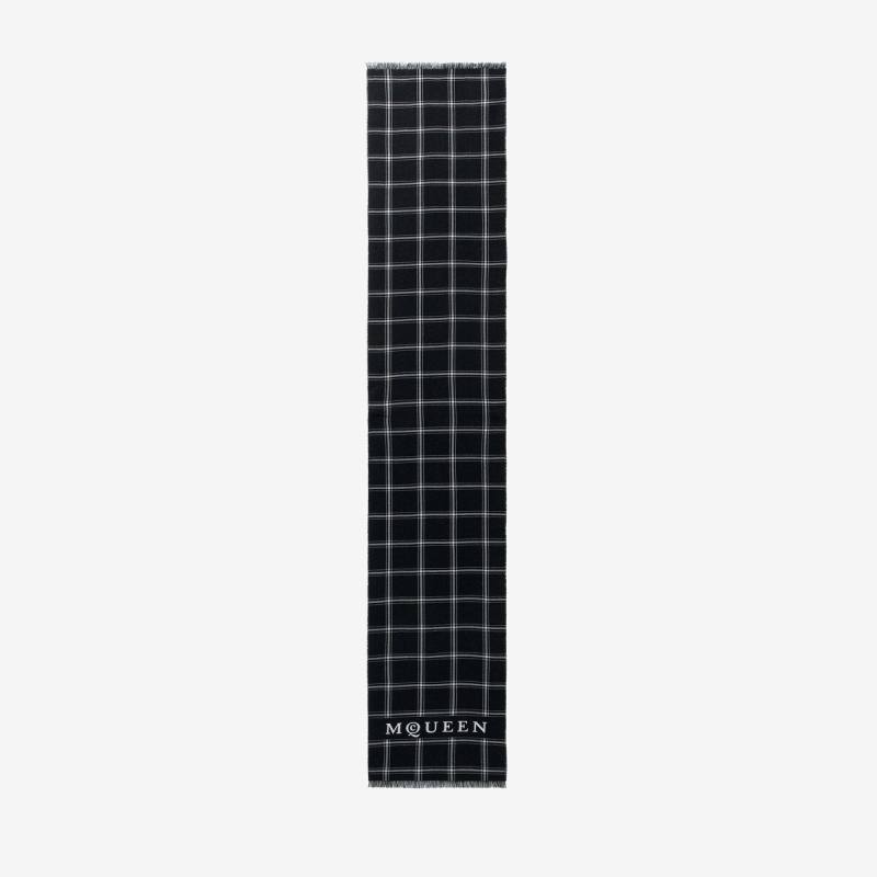 ALEXANDER MCQUEEN - Logo Check Scarf - Item 8142814200Q1078